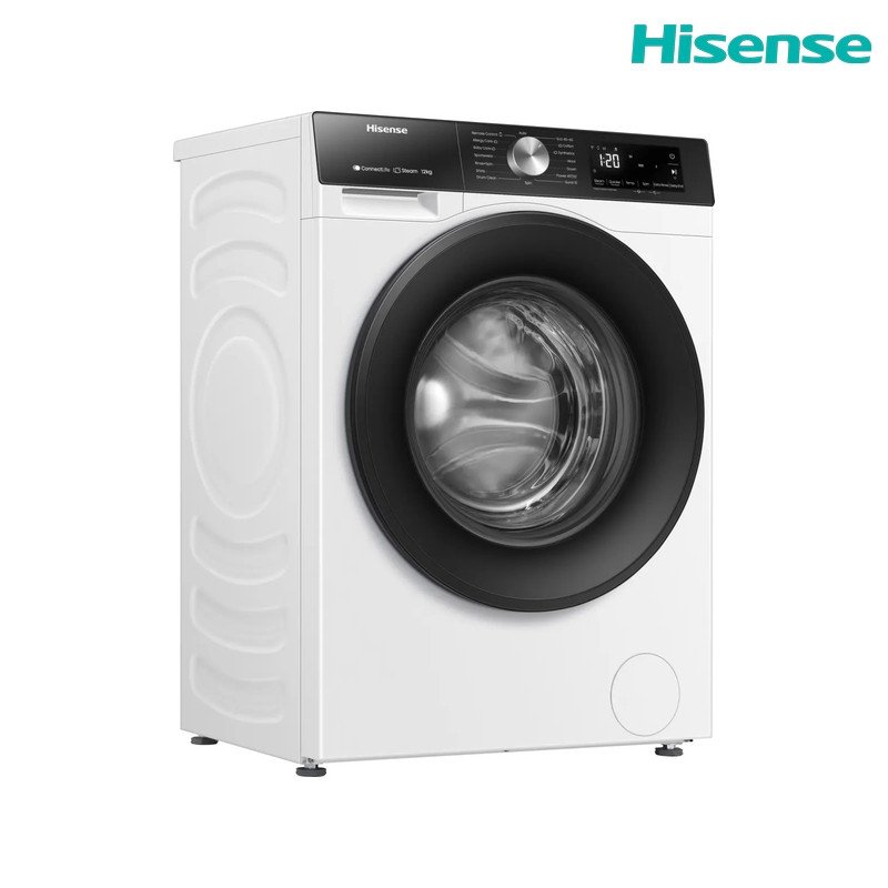 غسالة ملابس هايسنس WF3S1243BW أمامية 12 كغم 1400 دورة Wi‑Fi - أبيض
