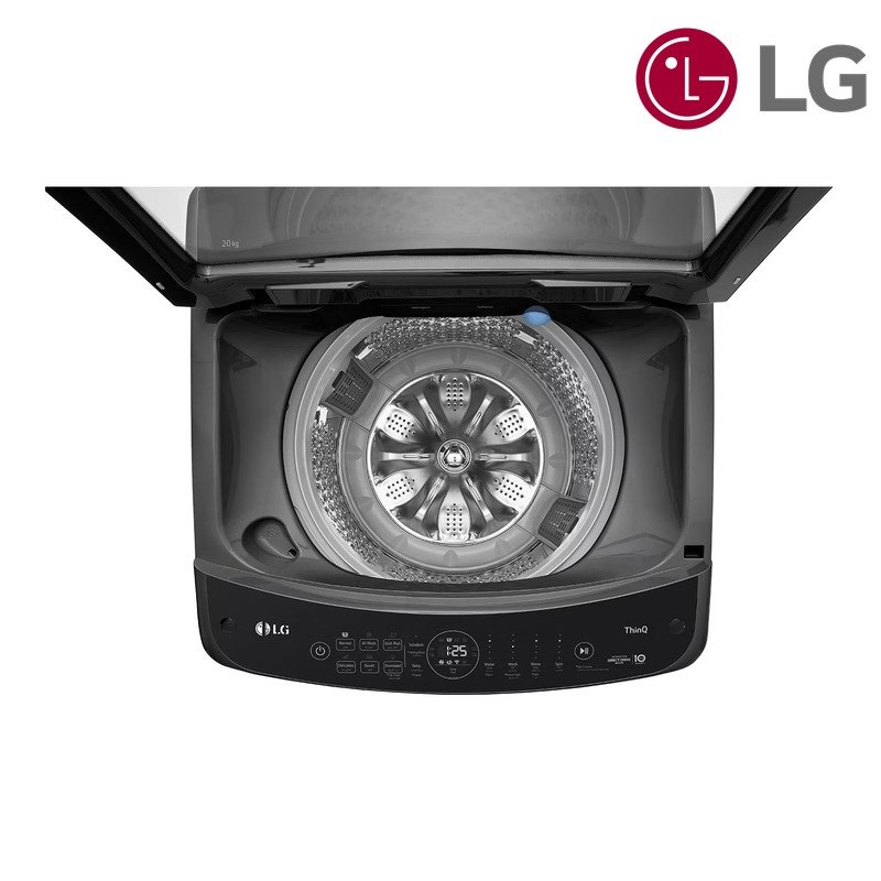 غسالة ملابس LG تحميل علوي T20H7EHHT2 20 كغم Inverter Direct Drive - أسود ستانلس ستيل