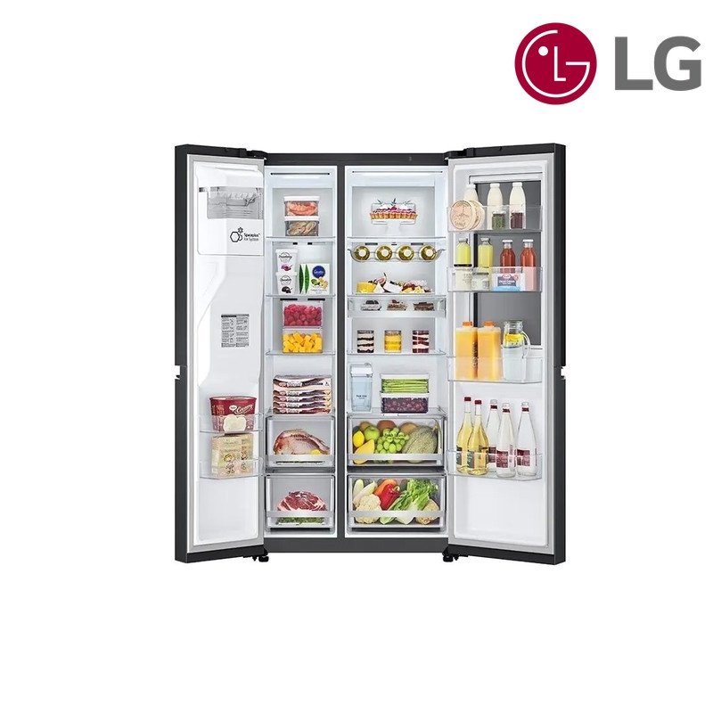 ثلاجة LG InstaView متعددة الأبواب GCX-287TVAN 617 لتر InstaView UVnano ThinQ - أسود