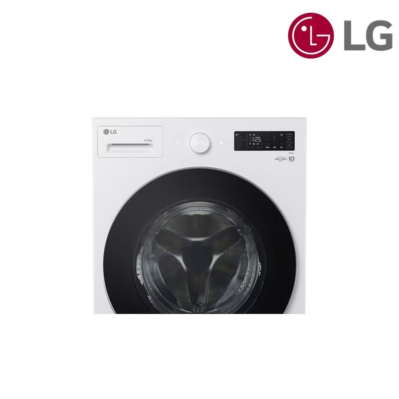 غسالة ومجففة LG WDN1508WRP سعة 15/8 كغم AI DD Steam - أبيض