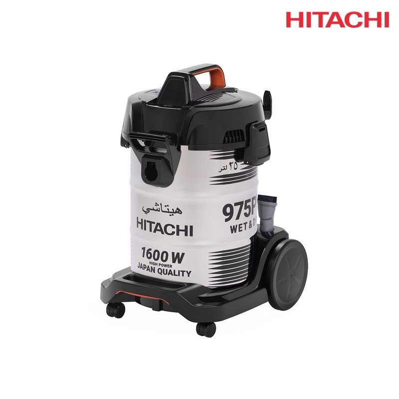 مكنسة هيتاشي برميل CV-975PWBKGCM 1600 واط Wet & Dry 25 لتر