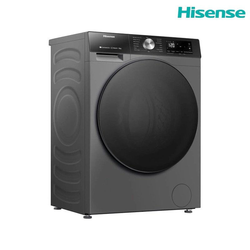 غسالة ملابس هايسنس WF3S1243BT أمامية 12 كغم 1400 دورة Wi‑Fi - Titanium Grey