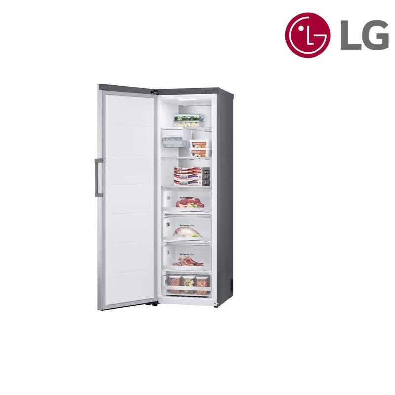 فريزر عمودي LG GC-B514ELFM 355 لتر Twin Freezer - فضي