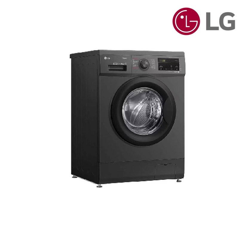 غسالة ملابس LG أمامية WJ1408MTG 8 كغم Front Load - أسود ستيل