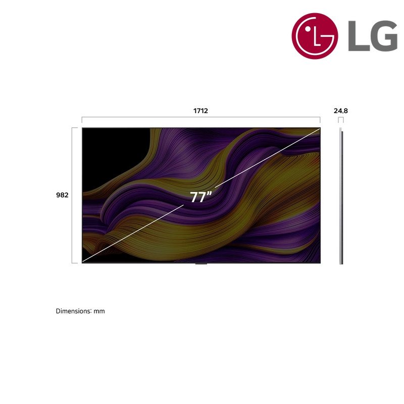 شاشة OLED evo LG OLED77G56LA 77 بوصة OLED evo G5 Gallery 4K 165Hz - أسود