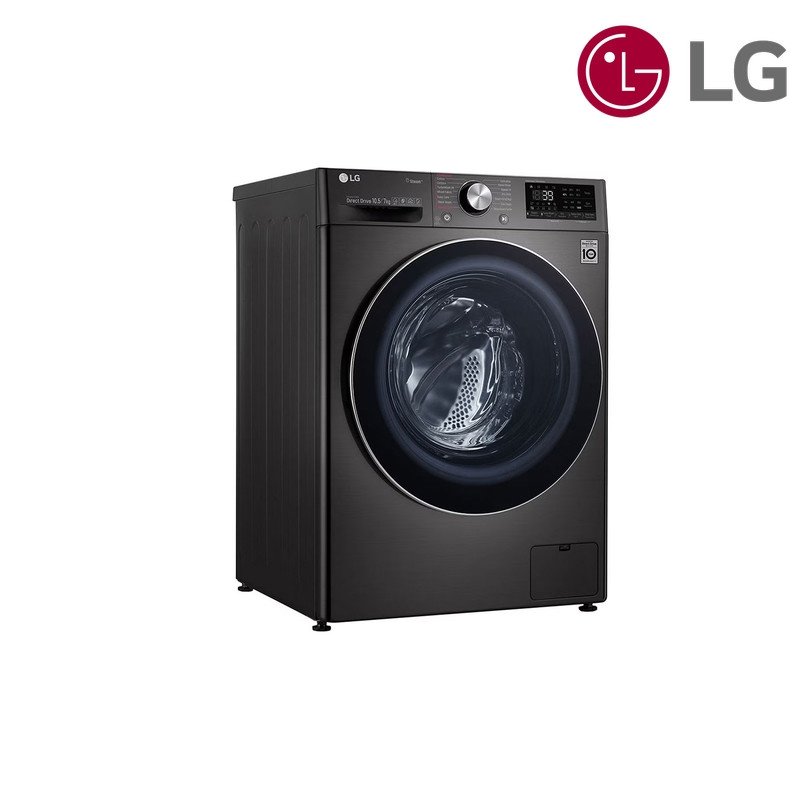 غسالة ومجففة LG WDV9142BRP 10.5/7 كغم 2 في 1 - أسود ستيل