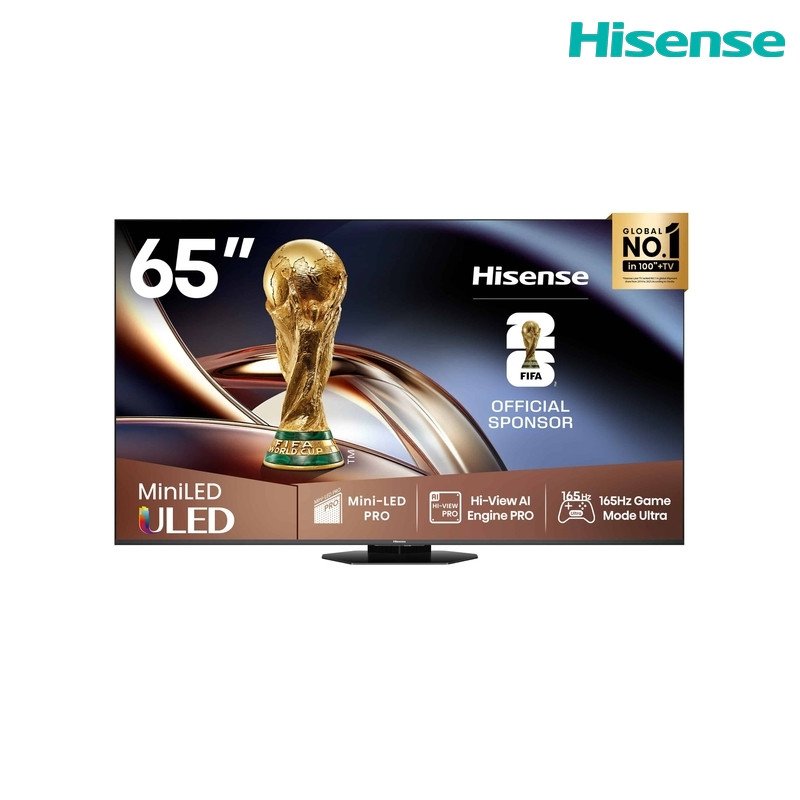 شاشة هايسنس 65U8Q سمارت 65 بوصة Mini‑LED 165Hz