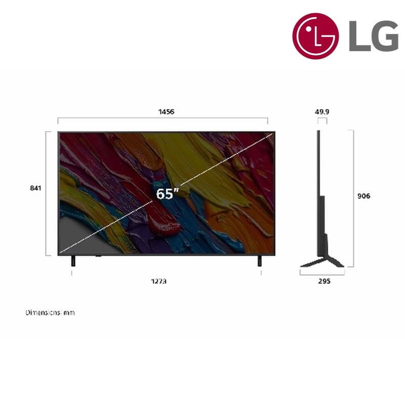 شاشة QNED LG 65QNED82A6A 65 بوصة QNED 4K 2025 - أسود