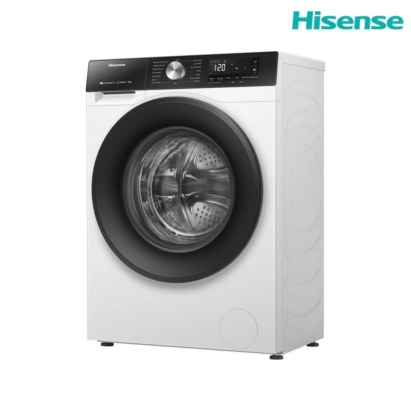 غسالة ملابس هايسنس WF3S9043BW أمامية 9 كغم 1400 دورة Wi‑Fi - أبيض