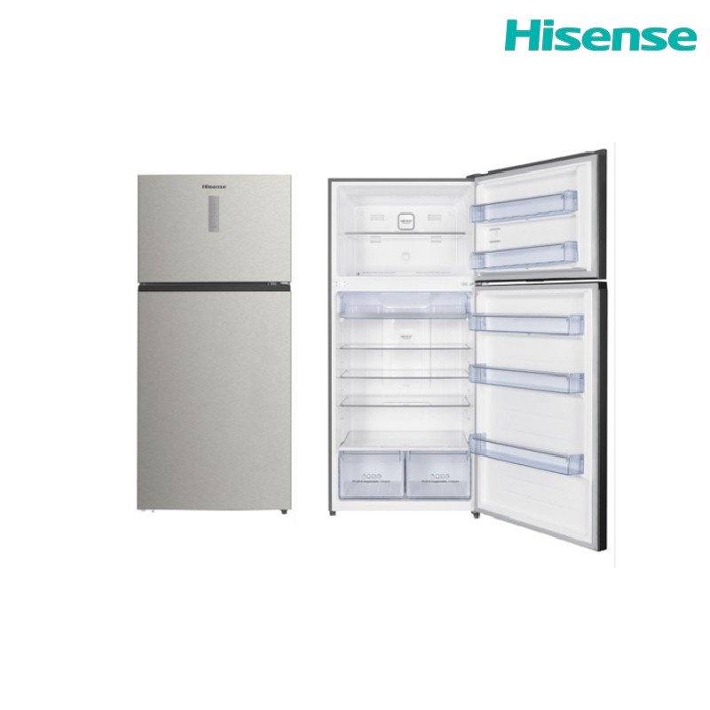 ثلاجة فريزر علوي هايسنس RT3N635NAD4 830 لتر (635 لتر صافي) No Frost - إينوكس أنيق