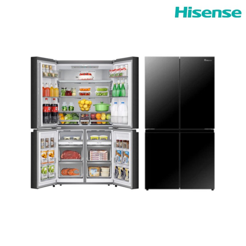 ثلاجة متعددة الأبواب هايسنس RQ5G728NAB 728 لتر (583 لتر صافي) Inverter Triple Zone - أسود
