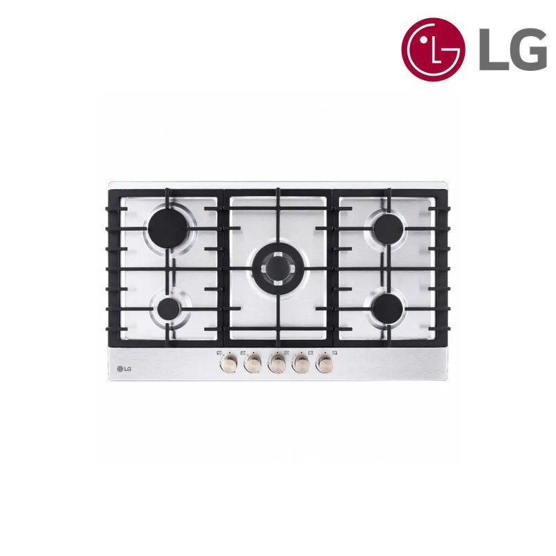 طباخ غاز مدمج LG CG5Z3626S 90 سم 5 شعلات - ستانلس ستيل