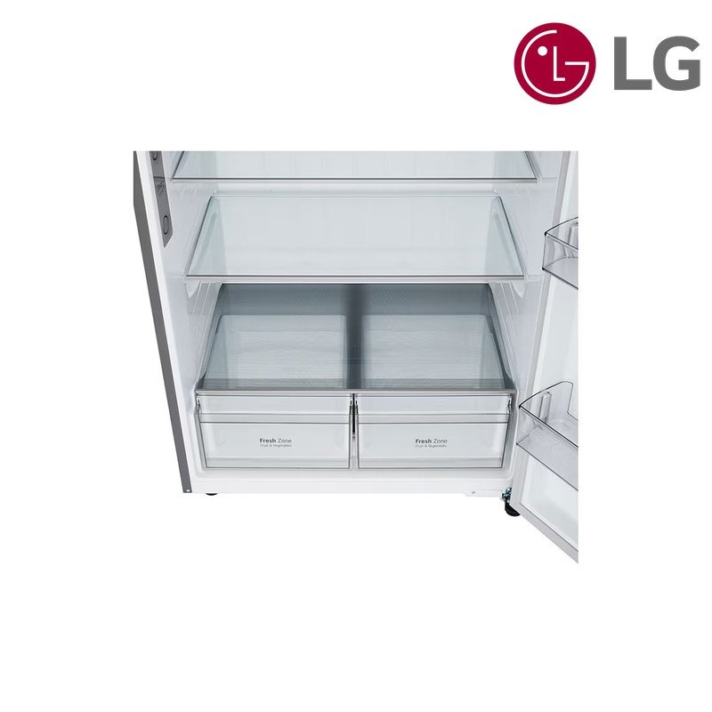 ثلاجة LG فريزر علوي GRF-862BVLB 656 لتر Smart Inverter DoorCooling+ - Platinum Silver / فضي بلاتيني