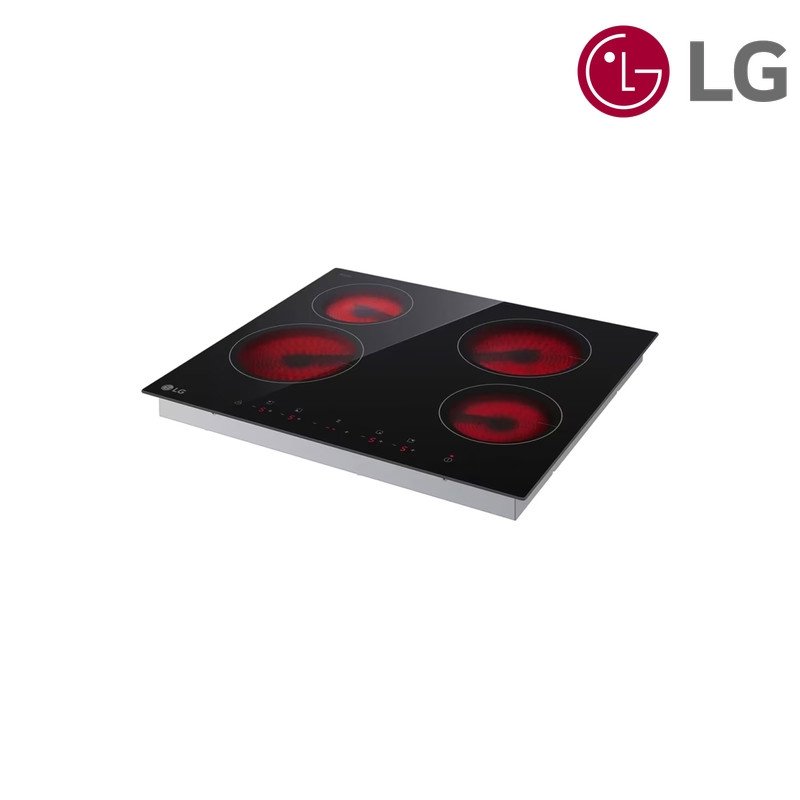 طباخ كهربائي مدمج LG CBEZ2414B 60 سم 4 مناطق Radiant - أسود