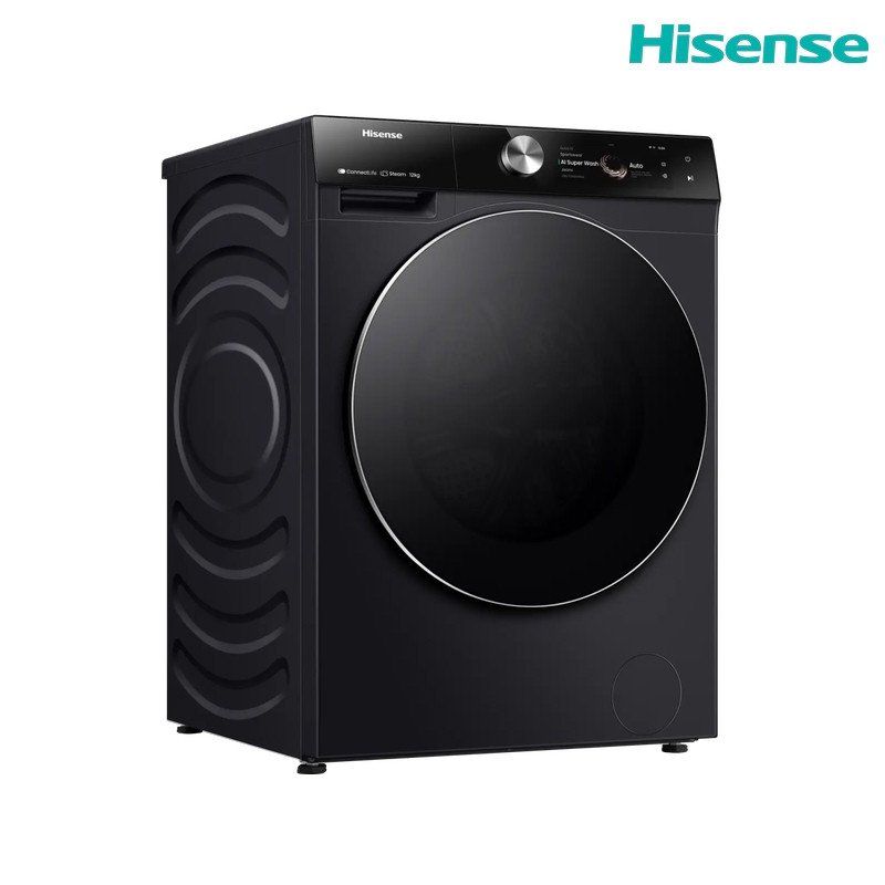 غسالة ملابس هايسنس WF7S1247BB أمامية 12 كغم 1400 دورة AI Super Wash - أسود