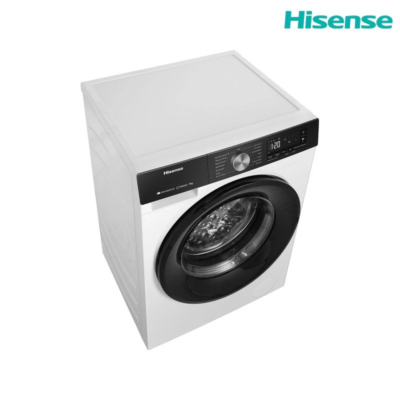 غسالة ملابس هايسنس WF3S9043BW أمامية 9 كغم 1400 دورة Wi‑Fi - أبيض