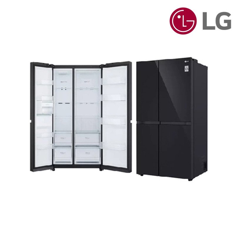 ثلاجة LG متعددة الأبواب GCB-287GNWB 647 لتر Smart Inverter - أسود زجاجي