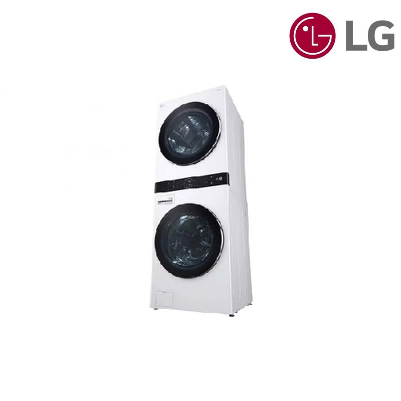 برج غسيل LG WashTower WT2116WRK غسالة 21 كغم + مجففة Heat Pump 16 كغم - أبيض