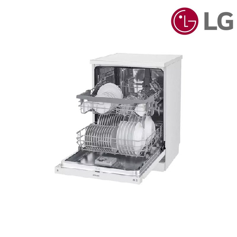 غسالة صحون LG DFB512FW 14 مكان 2 رف بدون بخار - أبيض
