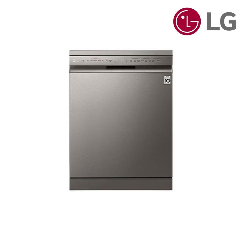 غسالة صحون LG DFC435FP 14 مكان 3 رفوف TrueSteam - ستانلس ستيل / فضي